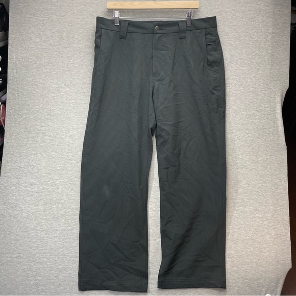 GOLDLINE Mens Mojo Black Pinstripes Curling Pants Size 36 - Picture 3 of 13